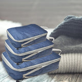 Maxbell 3 Pieces Waterproof Luggage Organiser Lightweight Clothes Storage Bags Navy