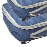 Maxbell 3 Pieces Waterproof Luggage Organiser Lightweight Clothes Storage Bags Navy