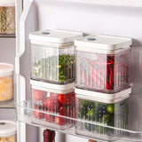 Maxbell Kitchen Storage Boxes with Lid Food Storage Fresh Box for Cabinet Vegetables 700ml