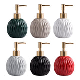 Maxbell Ceramic Soap Dispenser Reusable Elegent for Home Hotel Supply Shower Shampoo Green