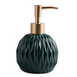 Maxbell Ceramic Soap Dispenser Reusable Elegent for Home Hotel Supply Shower Shampoo Green