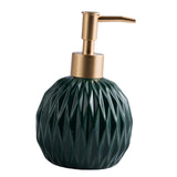 Maxbell Ceramic Soap Dispenser Reusable Elegent for Home Hotel Supply Shower Shampoo Green