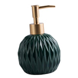 Maxbell Ceramic Soap Dispenser Reusable Elegent for Home Hotel Supply Shower Shampoo Green