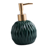 Maxbell Ceramic Soap Dispenser Reusable Elegent for Home Hotel Supply Shower Shampoo Green