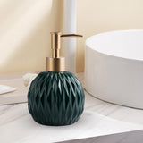 Maxbell Ceramic Soap Dispenser Reusable Elegent for Home Hotel Supply Shower Shampoo Green