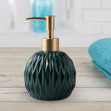 Maxbell Ceramic Soap Dispenser Reusable Elegent for Home Hotel Supply Shower Shampoo Green