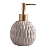 Maxbell Ceramic Soap Dispenser Reusable Elegent for Home Hotel Supply Shower Shampoo Beige