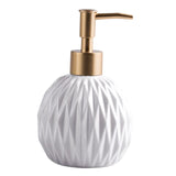 Maxbell Ceramic Soap Dispenser Reusable Elegent for Home Hotel Supply Shower Shampoo White