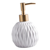 Maxbell Ceramic Soap Dispenser Reusable Elegent for Home Hotel Supply Shower Shampoo White