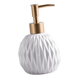 Maxbell Ceramic Soap Dispenser Reusable Elegent for Home Hotel Supply Shower Shampoo White