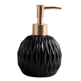 Maxbell Ceramic Soap Dispenser Reusable Elegent for Home Hotel Supply Shower Shampoo Black