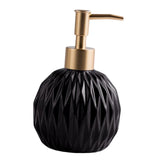 Maxbell Ceramic Soap Dispenser Reusable Elegent for Home Hotel Supply Shower Shampoo Black