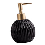 Maxbell Ceramic Soap Dispenser Reusable Elegent for Home Hotel Supply Shower Shampoo Black