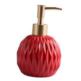 Maxbell Ceramic Soap Dispenser Reusable Elegent for Home Hotel Supply Shower Shampoo Red