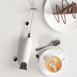 Maxbell Practical Handle Egg Beater Whisk Drink Mixer for Juice Mixer Hot Chocolate White