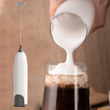 Maxbell Practical Handle Egg Beater Whisk Drink Mixer for Juice Mixer Hot Chocolate White