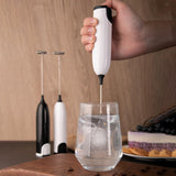 Maxbell Practical Handle Egg Beater Whisk Drink Mixer for Juice Mixer Hot Chocolate White