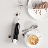Maxbell Practical Handle Egg Beater Whisk Drink Mixer for Juice Mixer Hot Chocolate Black