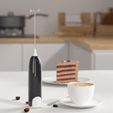 Maxbell Practical Handle Egg Beater Whisk Drink Mixer for Juice Mixer Hot Chocolate Black