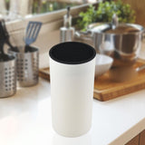 Maxbell Universal Knife Block Cutlery Holder Tableware Storage Holder for Countertop White