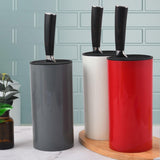 Maxbell Universal Knife Block Cutlery Holder Tableware Storage Holder for Countertop Gray