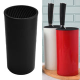 Maxbell Universal Knife Block Cutlery Holder Tableware Storage Holder for Countertop Black