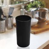 Maxbell Universal Knife Block Cutlery Holder Tableware Storage Holder for Countertop Black