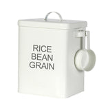 Maxbell Flour Storage Bucket and Measuring Scoop Rice Bucket for beans Cereal White