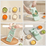 Maxbell Manual Vegetable Slicer Grater Veggie Chopper for Potato Onions Carrot Blue