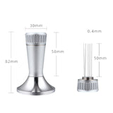 Maxbell Professional Espresso Tamper Calibrated Pressure Accessory Refined Handle silver