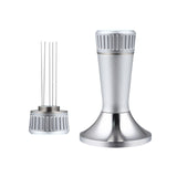 Maxbell Professional Espresso Tamper Calibrated Pressure Accessory Refined Handle silver