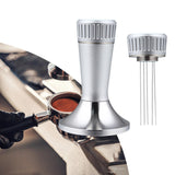 Maxbell Professional Espresso Tamper Calibrated Pressure Accessory Refined Handle silver