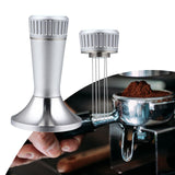 Maxbell Professional Espresso Tamper Calibrated Pressure Accessory Refined Handle silver