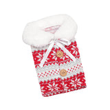 Maxbell Flannel Christmas Wine Sleeve Christmas Wine Bags for Dinner Home Ornaments Snowflake