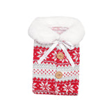 Maxbell Flannel Christmas Wine Sleeve Christmas Wine Bags for Dinner Home Ornaments Snowflake