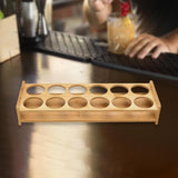 Maxbell Wood Shot Glass Holder Drink Cup Storage Holder for Home Party 12 Large Hole