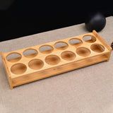 Maxbell Wood Shot Glass Holder Drink Cup Storage Holder for Home Party 12 Large Hole