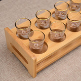 Maxbell Wood Shot Glass Holder Drink Cup Storage Holder for Home Party 12 Small Hole