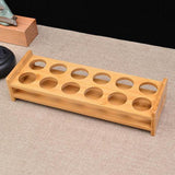 Maxbell Wood Shot Glass Holder Drink Cup Storage Holder for Home Party 12 Small Hole