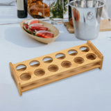 Maxbell Wood Shot Glass Holder Drink Cup Storage Holder for Home Party 12 Small Hole