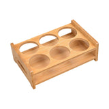 Maxbell Wood Shot Glass Holder Drink Cup Storage Holder for Home Party 6 Hole