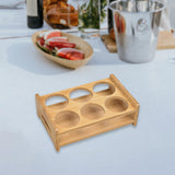Maxbell Wood Shot Glass Holder Drink Cup Storage Holder for Home Party 6 Hole