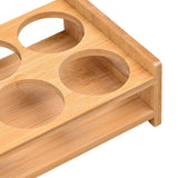 Maxbell Wood Shot Glass Holder Drink Cup Storage Holder for Home Party 6 Hole