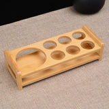 Maxbell Wood Shot Glass Holder Drink Cup Storage Holder for Home Party 7 Hole