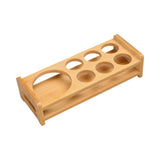 Maxbell Wood Shot Glass Holder Drink Cup Storage Holder for Home Party 7 Hole