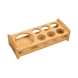 Maxbell Wood Shot Glass Holder Drink Cup Storage Holder for Home Party 7 Hole