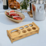 Maxbell Wood Shot Glass Holder Drink Cup Storage Holder for Home Party 7 Hole
