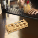 Maxbell Wood Shot Glass Holder Drink Cup Storage Holder for Home Party 7 Hole