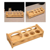 Maxbell Wood Shot Glass Holder Drink Cup Storage Holder for Home Party 7 Hole