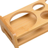 Maxbell Wood Shot Glass Holder Drink Cup Storage Holder for Home Party 7 Hole